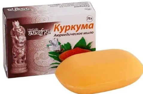 фото упаковки Aasha herbals Мыло аюрведическое Куркума