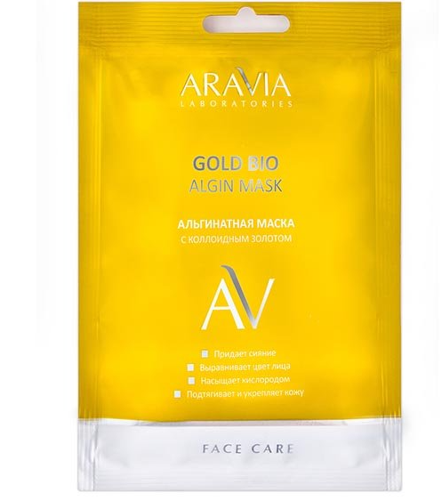 фото упаковки Aravia Laboratories Маска альгинатная с коллоидным золотом