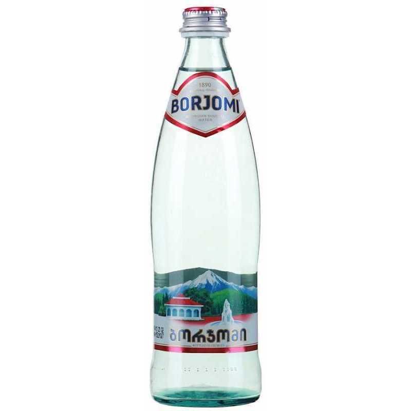 Вода минеральная Боржоми, лечебно-столовая газированная, в стеклянной бутылке, 0.33 л, 1 шт.