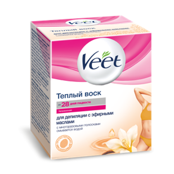 фото упаковки Veet Воск теплый для депиляции с эфирными маслами