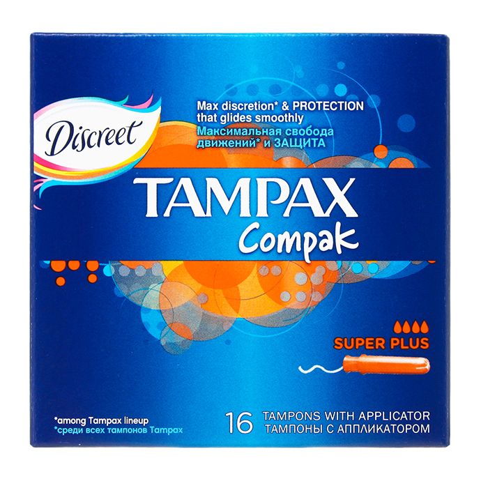 фото упаковки Tampax Compak super plus тампоны с аппликатором