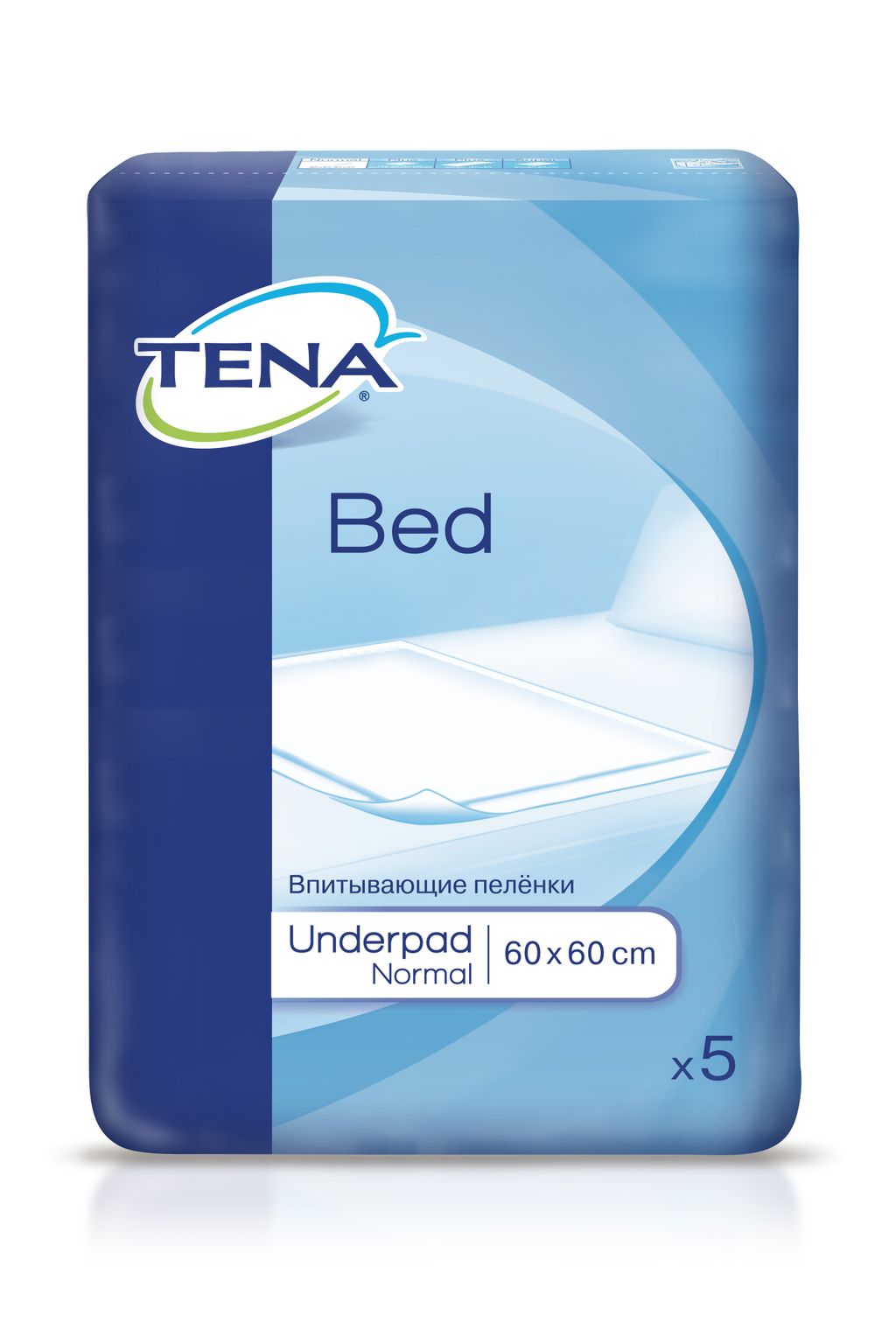 Пеленки впитывающие (простыни) TENA Bed Underpad, 60х60, Normal, 5 шт.