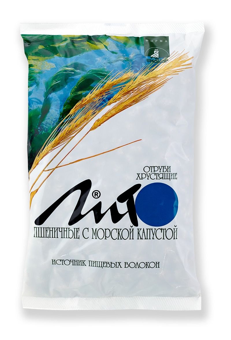 фото упаковки Отруби пшеничные хрустящие Лито с кальцием и морской капустой