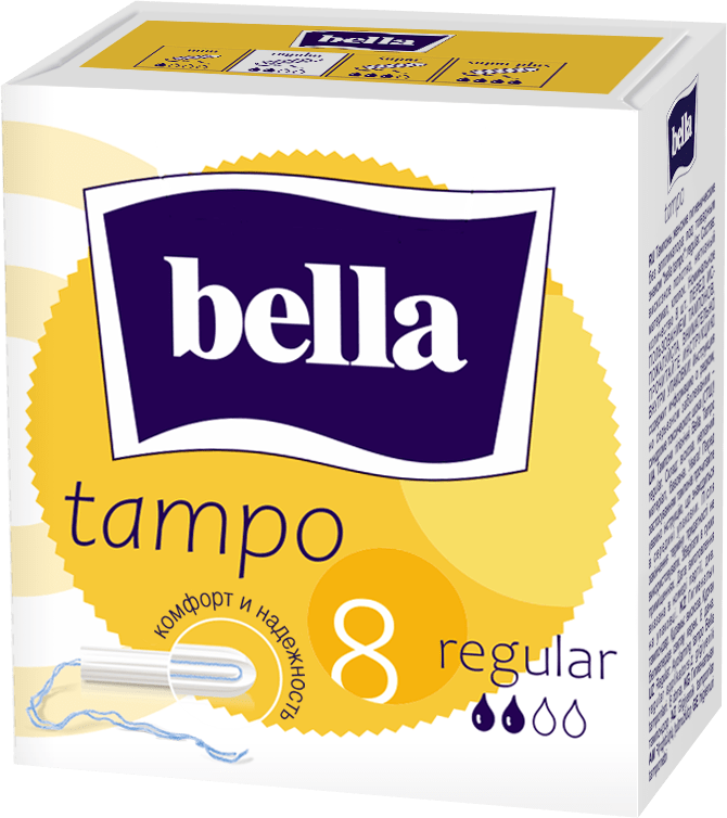 Bella Тампоны Регуляр, тампоны женские гигиенические, 2 капли, 8 шт.