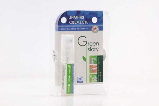 фото упаковки Green Story Спрей для полости рта Зимняя свежесть
