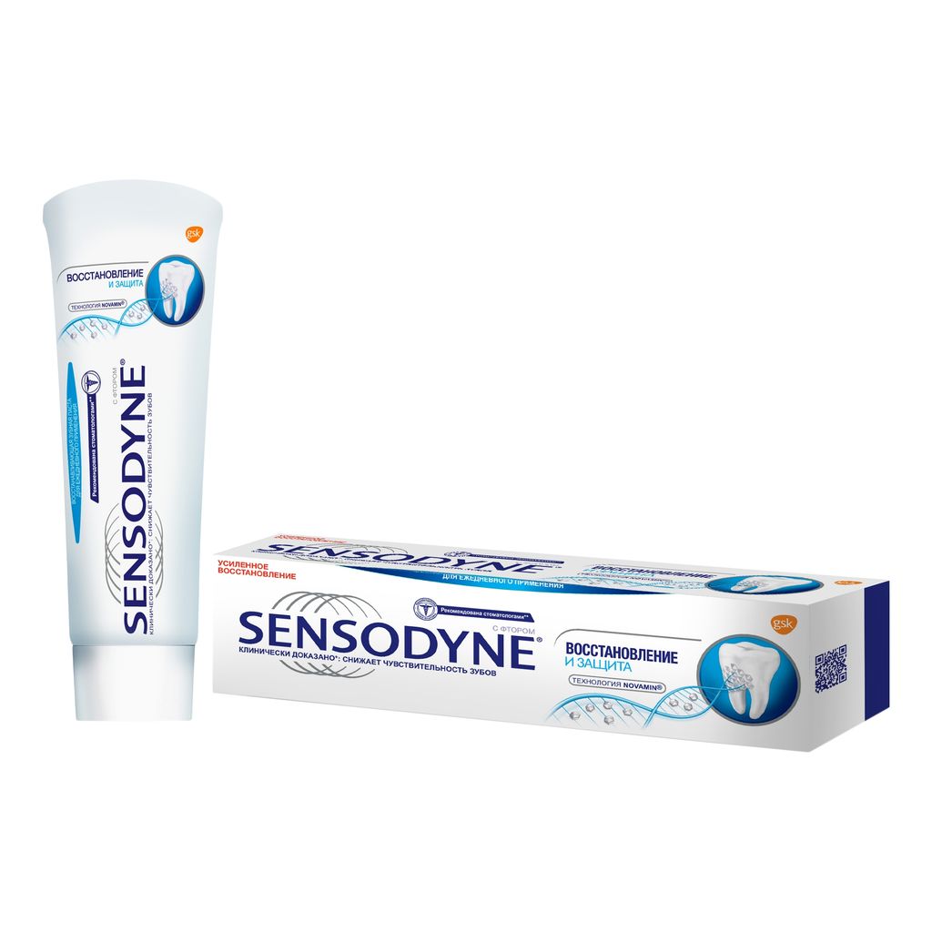 фото упаковки Зубная паста Sensodyne Восстановление и защита