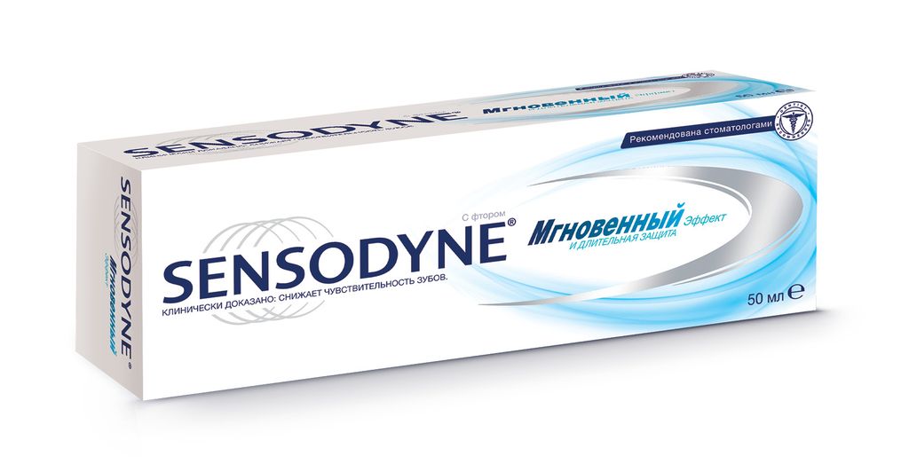 Зубная паста Sensodyne Мгновенный Эффект, паста зубная, 50 мл, 1 шт.