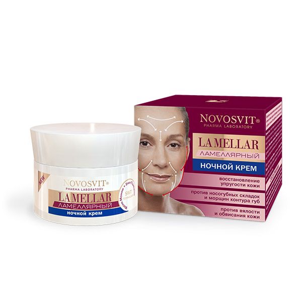 фото упаковки Novosvit LA MELLAR Ламеллярный ночной крем восстановление упругости кожи