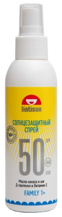 фото упаковки Lintisun Молочко солнцезащитное детское спрей SPF50