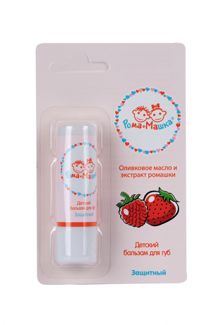 фото упаковки Рома+Машка Бальзам для губ детский Защитный