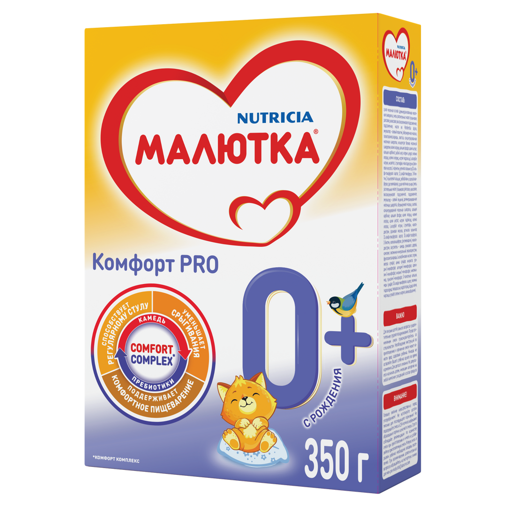 Малютка Комфорт PRO, смесь молочная сухая, для детей с рождения, 350 г, 1 шт.