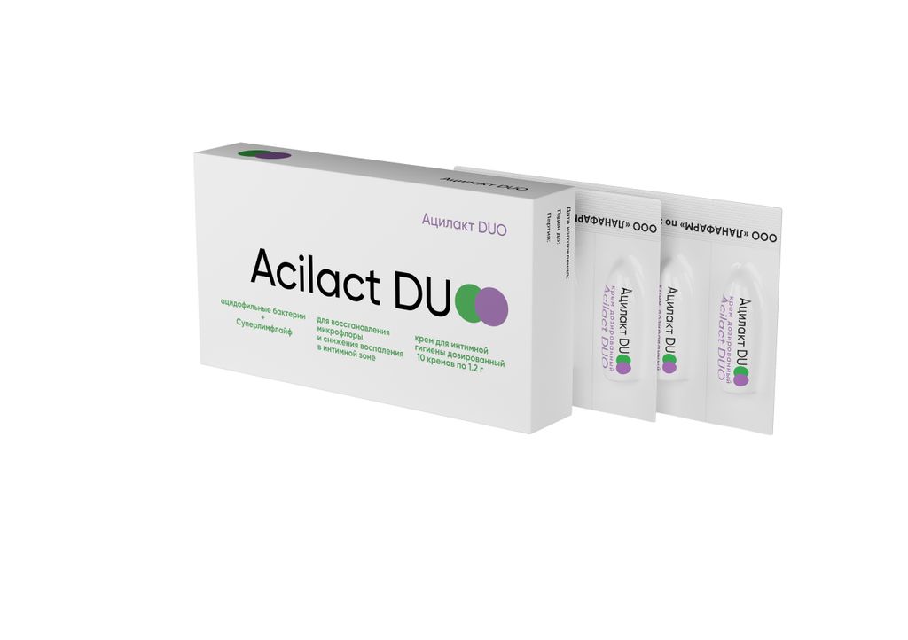 фото упаковки Ацилакт DUO Крем для интимной гигиены дозированный