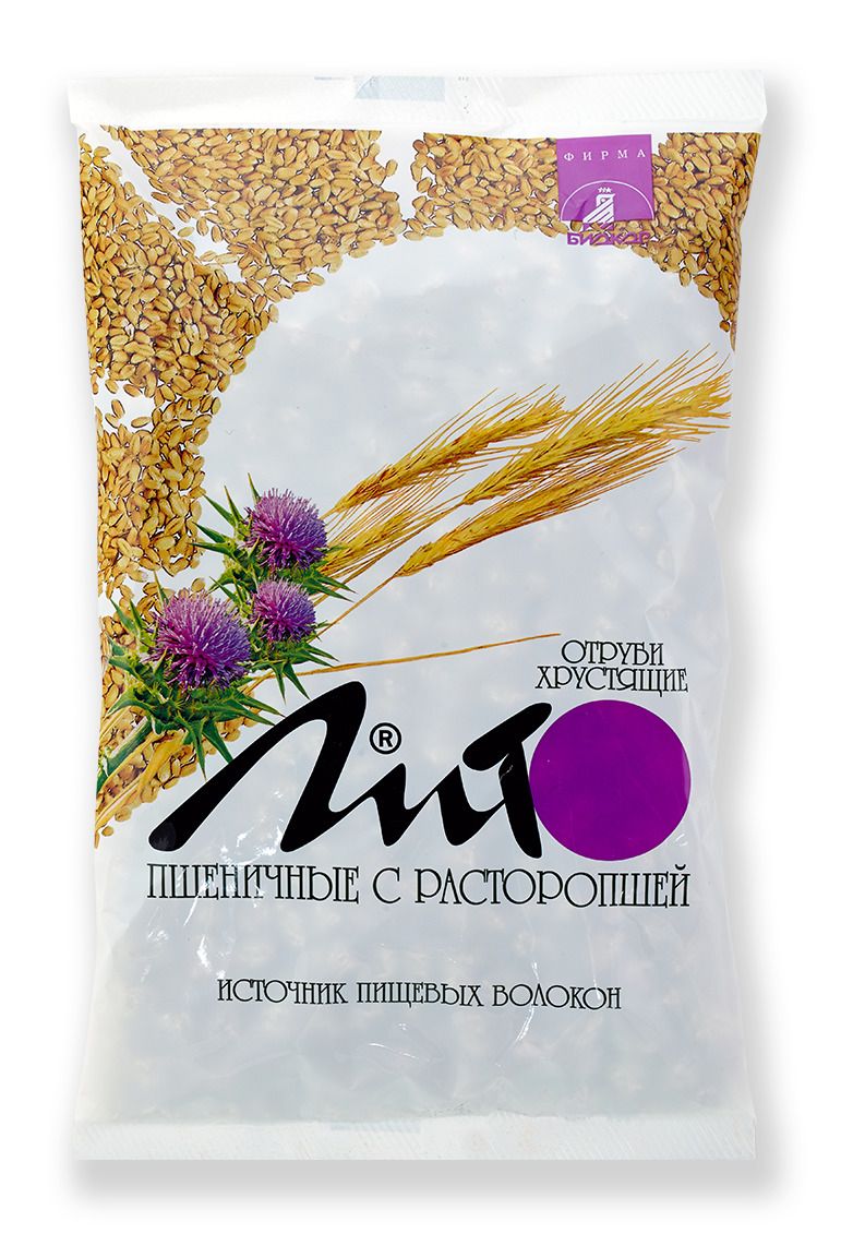 фото упаковки Отруби хрустящие с кальцием Лито пшеничные с расторопшей