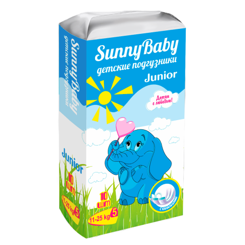 фото упаковки Sunnybaby Подгузники детские Junior