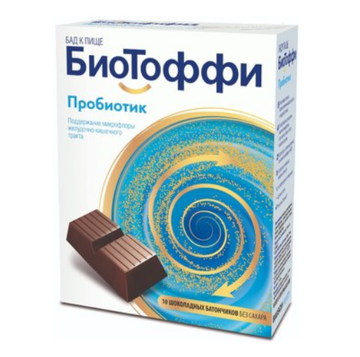 фото упаковки БиоТоффи Пробиотик Батончик шоколадный
