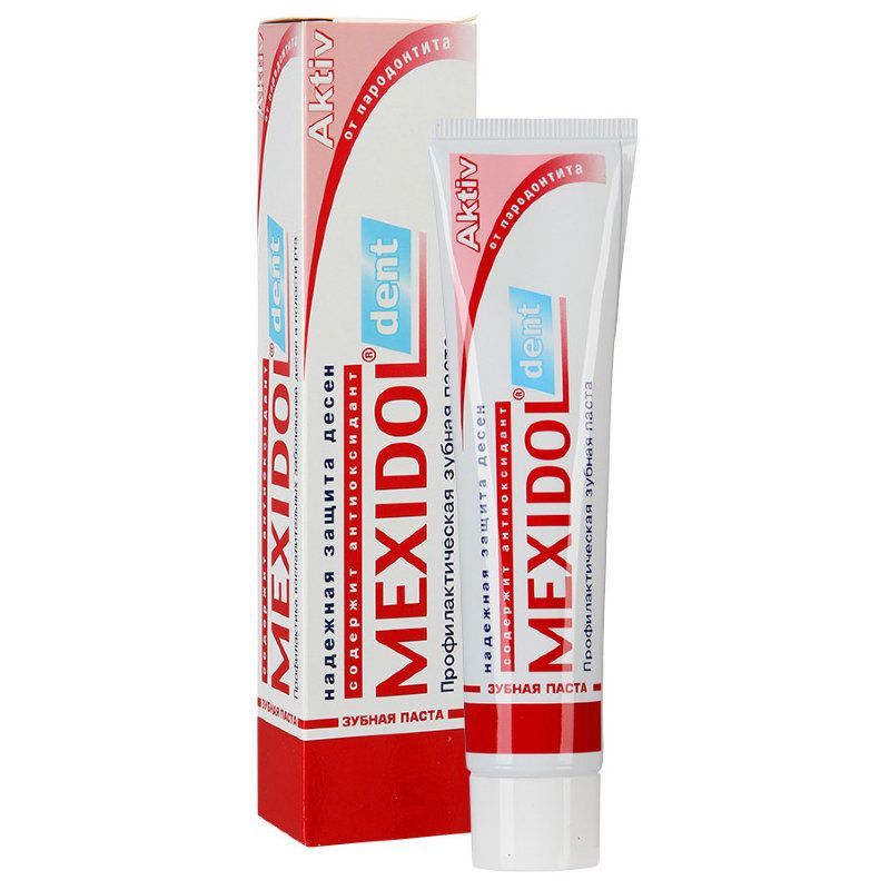 фото упаковки Mexidol dent Aktiv Зубная паста