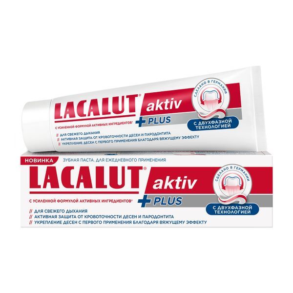 фото упаковки Lacalut Aktiv Plus Зубная паста для ежедневного применения