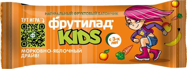 фото упаковки Фрутилад Kids батончик Морковно-яблочный драйв