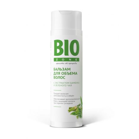 фото упаковки Biozone Бальзам для волос Объем зеленый чай бамбук