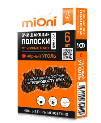 фото упаковки MiOni Полоски для носа от чёрных точек очищающие