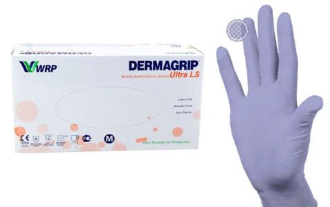 фото упаковки Перчатки смотровые неопудренные Dermagrip Ultra LS (нитрил)