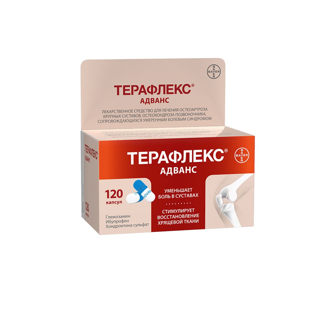 Терафлекс Адванс, 250 мг+100 мг+200 мг, капсулы, 120 шт.