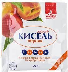 Джели Кисель без сахара, кисель, персик, 25 г, 1 шт.