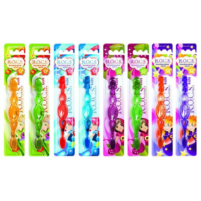 фото упаковки ROCS Kids Зубная щетка для детей от 3 до 7 лет