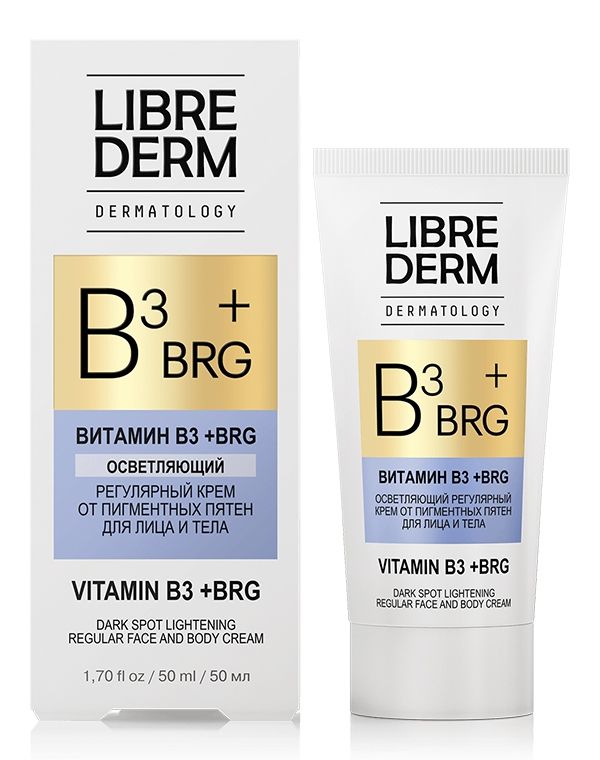 фото упаковки Librederm BRG+Витамин B3 Крем от пигментных пятен для лица и тела
