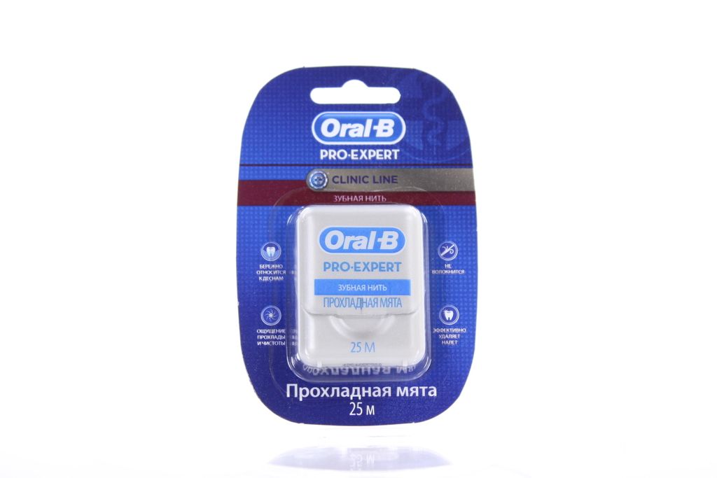 фото упаковки Oral-B Pro-Expert Clinic Line Зубная нить Прохладная мята