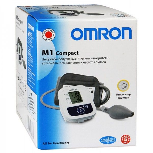 фото упаковки Тонометр полуавтоматический OMRON M1 Compact