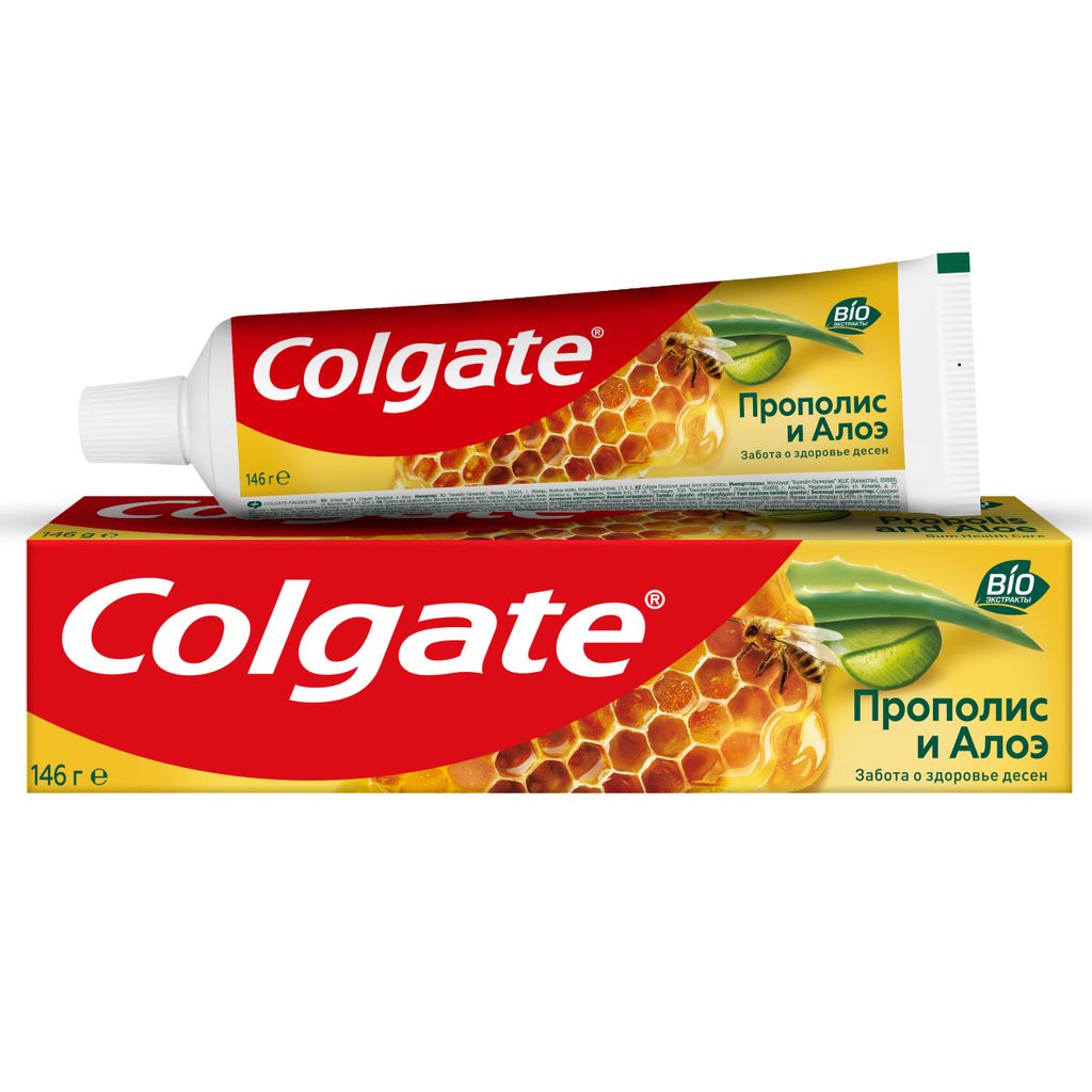 фото упаковки Colgate Паста зубная Прополис и Алоэ