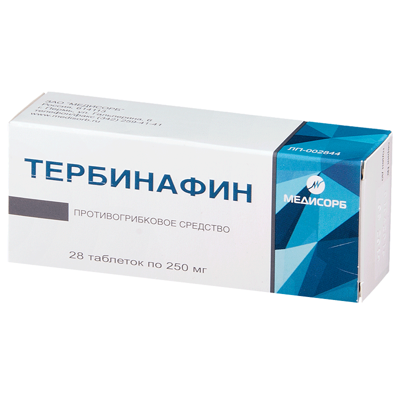 Тербинафин, 250 мг, таблетки, 28 шт.