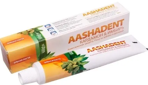 фото упаковки Aashadent зубная паста кардамон и имбирь