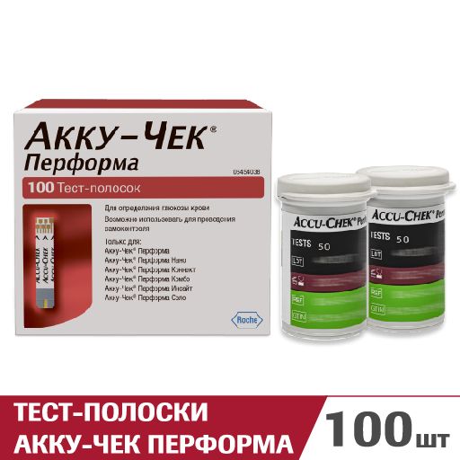 Accu-Chek Performa Тест-полоски, тест-полоска, 100 шт.