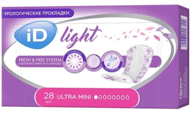 фото упаковки iD light ultra mini прокладки урологические
