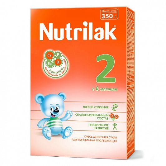 фото упаковки Nutrilak 2 Смесь сухая молочная адаптированная 6-12 мес