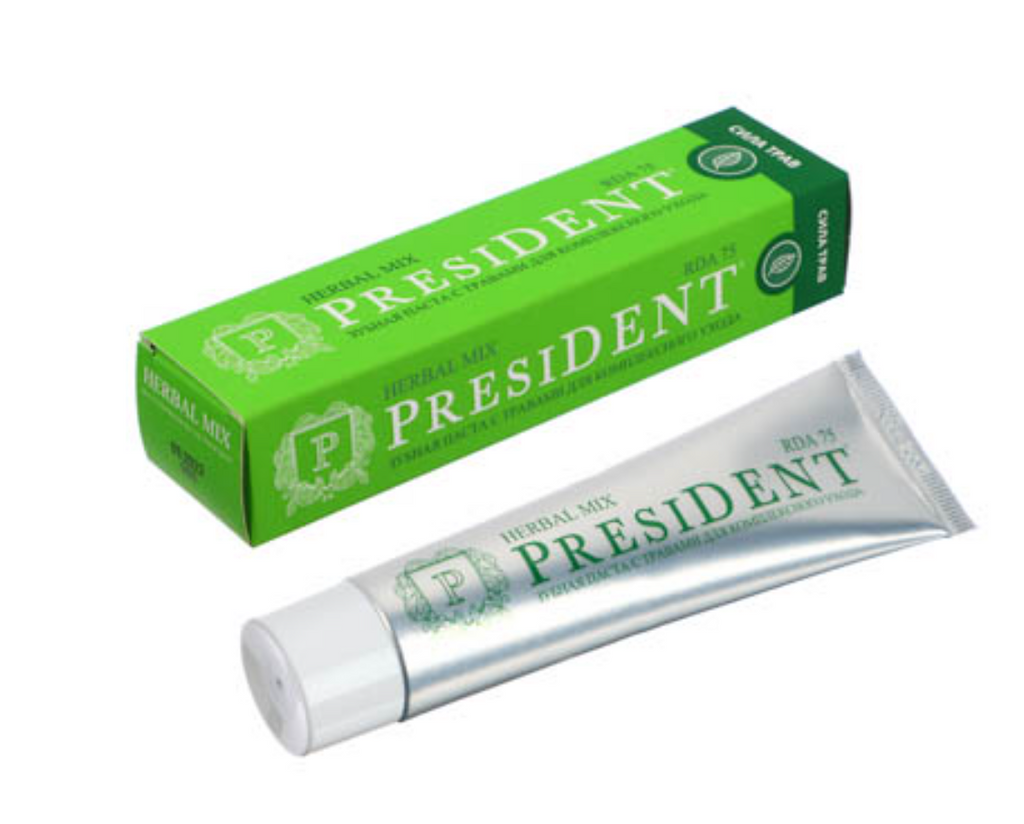 PresiDent Herbal mix Зубная паста 75 RDA, паста зубная, 50,0 г, 1 шт.