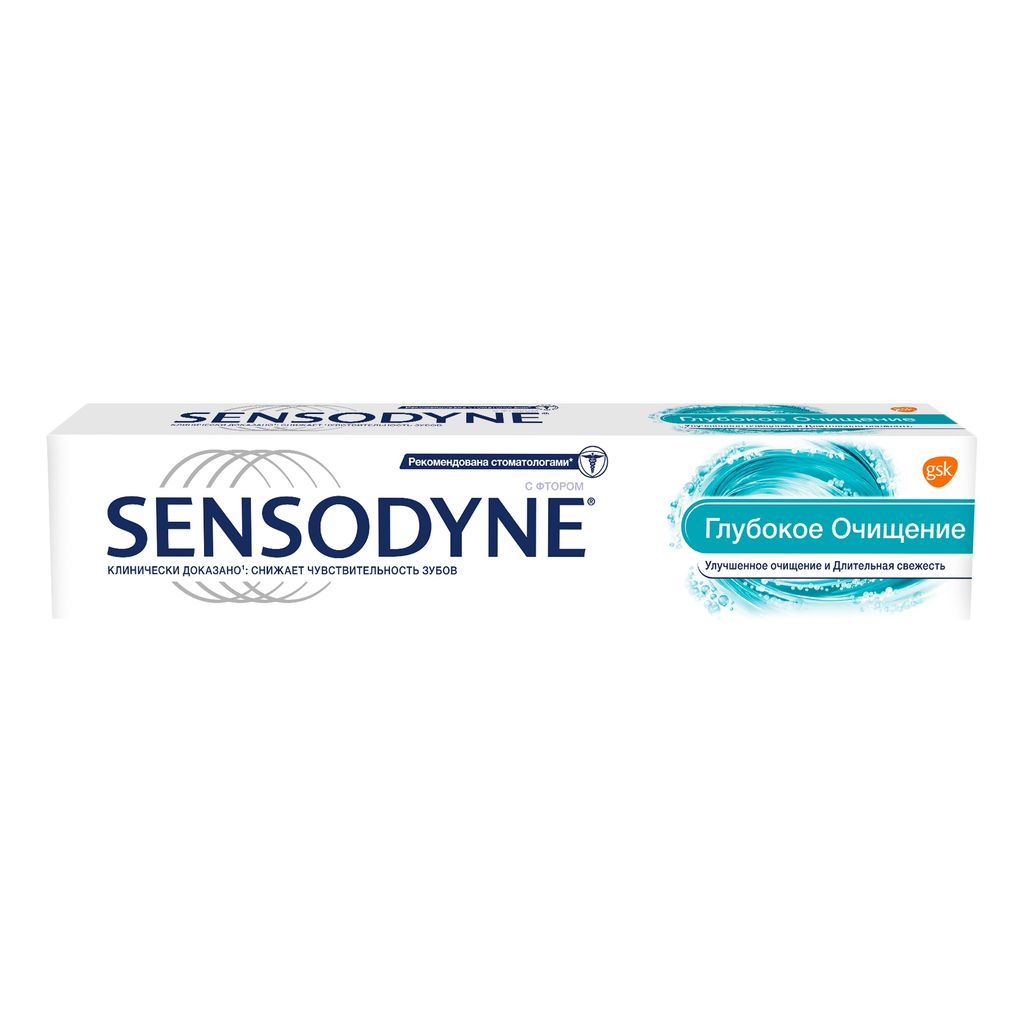 Зубная паста Sensodyne Глубокое очищение, паста, 75 мл, 1 шт.
