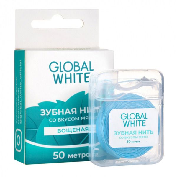фото упаковки Global White Нить зубная вощеная