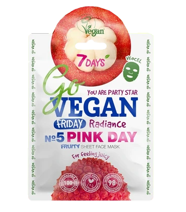 фото упаковки 7 Days Go Vegan Тканевая маска для лица Friday Pink Day