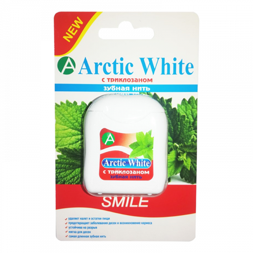 фото упаковки Арктик Вайт Зубная нить с триклозаном