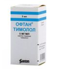 Офтан Тимолол, 0.5%, капли глазные, 5 мл, 1 шт.