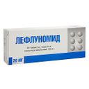 Лефлуномид, 20 мг, таблетки, покрытые пленочной оболочкой, 30 шт.