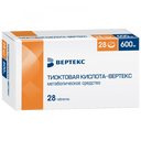 Тиоктовая кислота-Вертекс, 600 мг, таблетки, покрытые пленочной оболочкой, 28 шт.