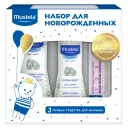 Mustela Подарочный набор для новорожденных, для детей с рождения, гель для купания мягкий + молочко для тела + крем под подгузник, 3 шт.