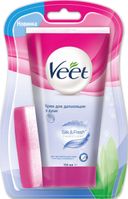 Veet крем для депиляции в душе для чувствительной кожи, крем, с алоэ вера и витамином E, 150 мл, 1 шт.