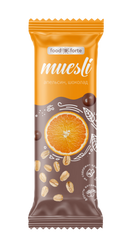 FoodForte Батончик мюсли, Апельсин в шоколаде, 50 г, 1 шт.