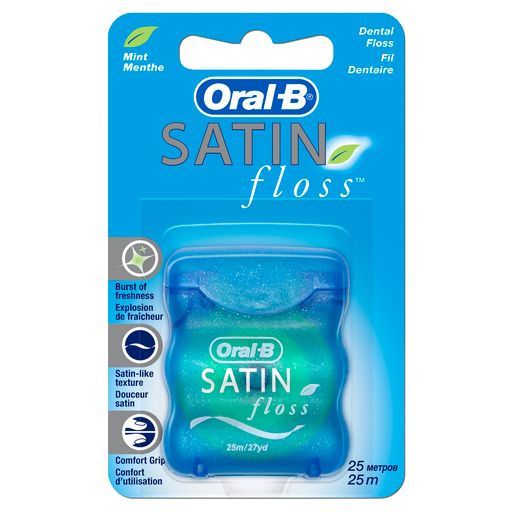 Oral-B Satin Floss Зубная нить, 25 м, нити зубные, 1 шт.