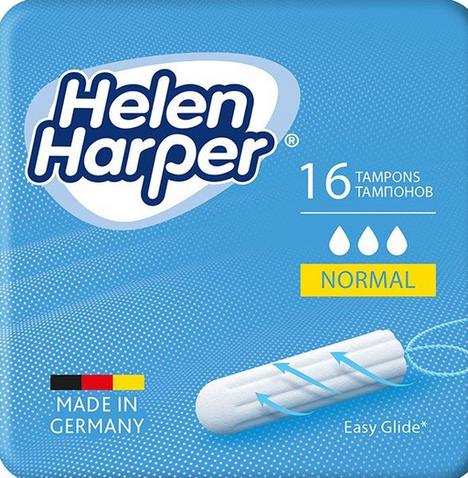 Helen harper normal тампоны женские гигиенические, 3 капли, тампоны женские гигиенические, без аппликатора, 16 шт.
